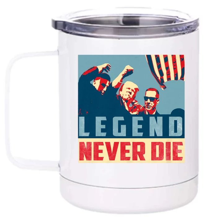 Legend Never Die Trump 2024 President Support Vote For Trump Front & Back 12oz Stainless Steel Tumbler Cup