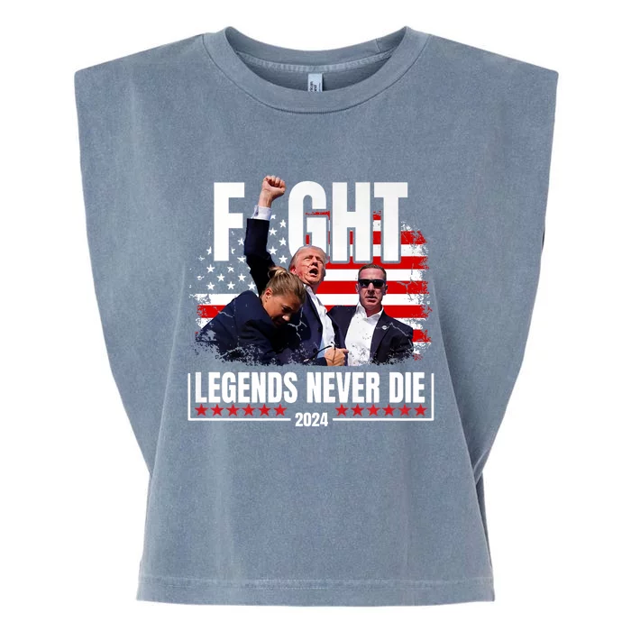 Legends Never Die Fight 2024 Garment-Dyed Women's Muscle Tee