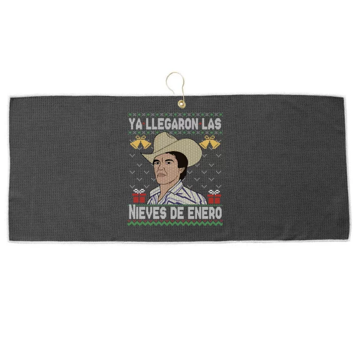 Las Nieves De Enero El Rey Del Corrido Mexican Christmas Large Microfiber Waffle Golf Towel