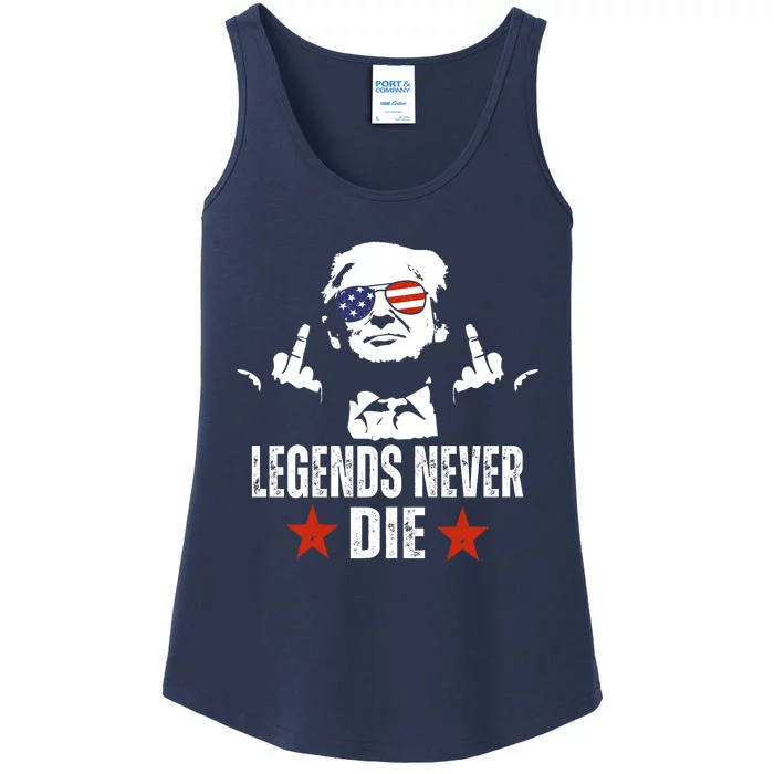 Legends Never Die Donald Trump Ladies Essential Tank