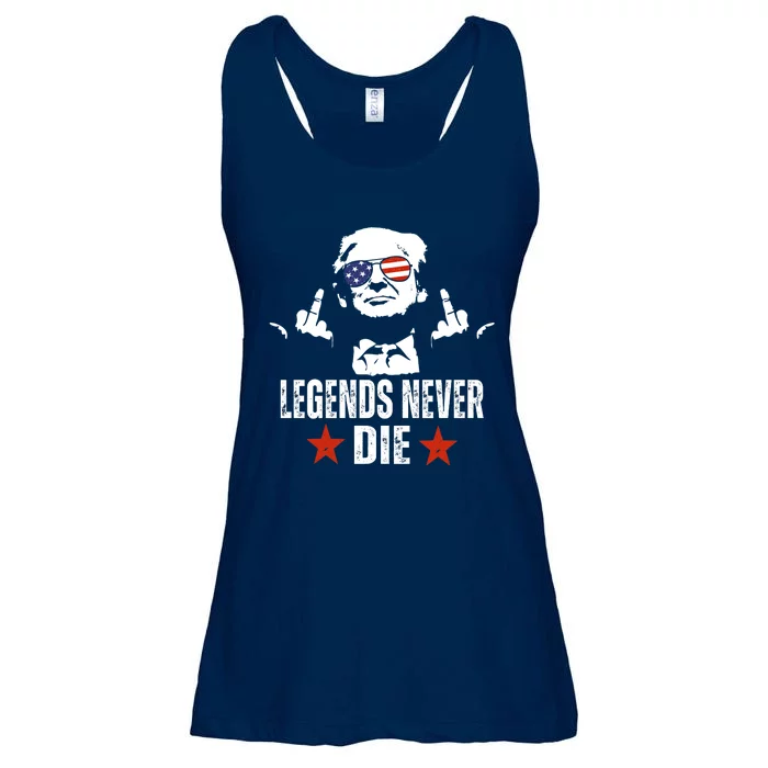 Legends Never Die Donald Trump Ladies Essential Flowy Tank