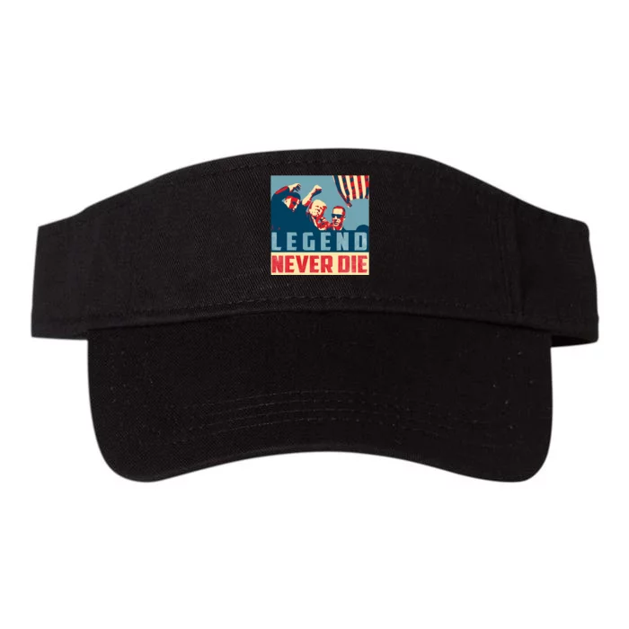 Legend Never Die Trump 2024 President Support Vote For Trump Valucap Bio-Washed Visor