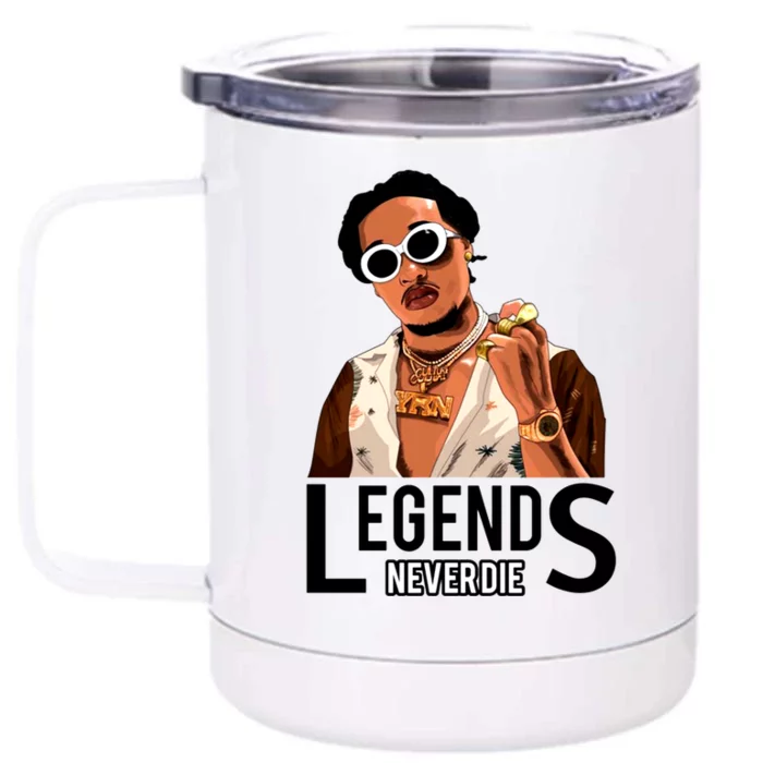 Legend Never Dies RIP Takeoff Rapper Rest In Peace Front & Back 12oz Stainless Steel Tumbler Cup