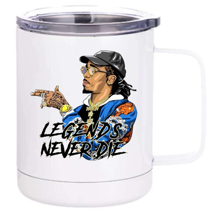 Legend Never Dies RIP Takeoff Rapper Rest In Peace Front & Back 12oz Stainless Steel Tumbler Cup