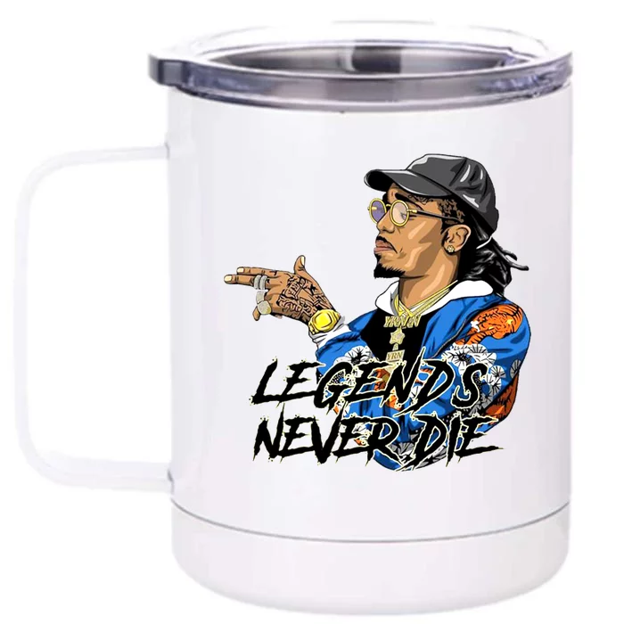 Legend Never Dies RIP Takeoff Rapper Rest In Peace Front & Back 12oz Stainless Steel Tumbler Cup