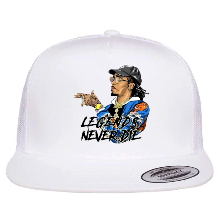 Legend Never Dies RIP Takeoff Rapper Rest In Peace Flat Bill Trucker Hat