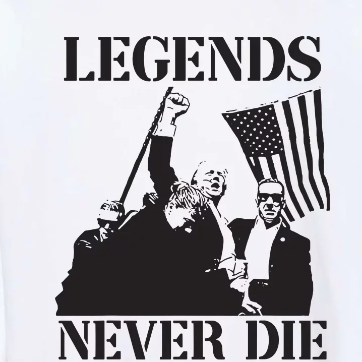 Legends Never Die Trump 2024 Pennsylvania Rally Patriot Garment-Dyed Sweatshirt