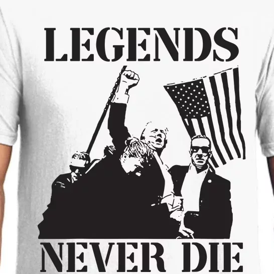 Legends Never Die Trump 2024 Pennsylvania Rally Patriot Pajama Set