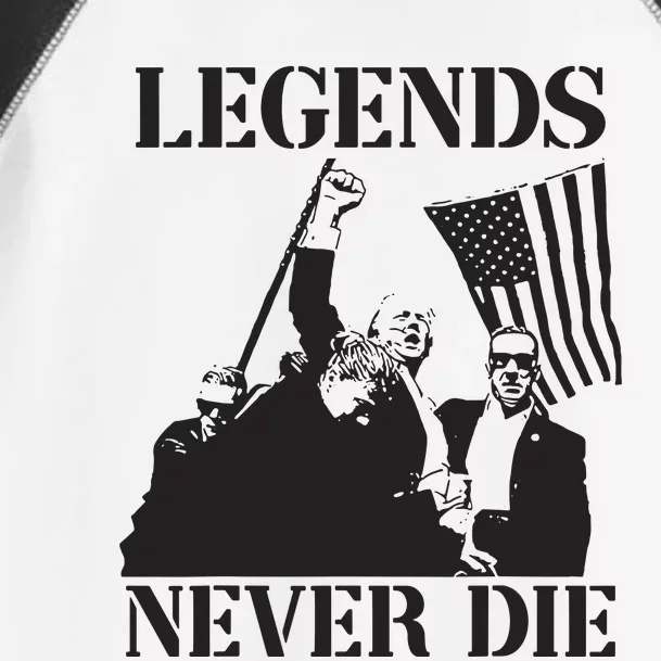 Legends Never Die Trump 2024 Pennsylvania Rally Patriot Toddler Fine Jersey T-Shirt