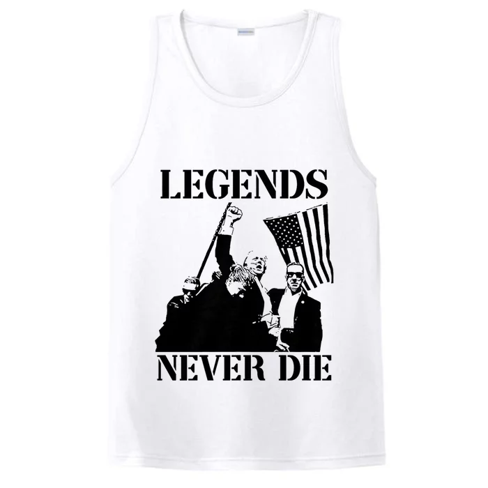 Legends Never Die Trump 2024 Pennsylvania Rally Patriot Performance Tank