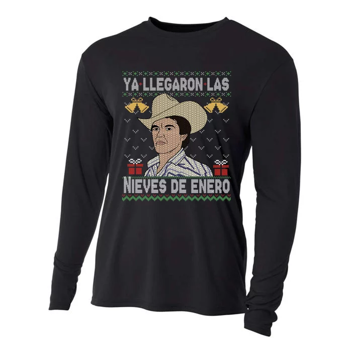 Las Nieves De Enero El Rey Del Corrido Mexican Christmas Cooling Performance Long Sleeve Crew