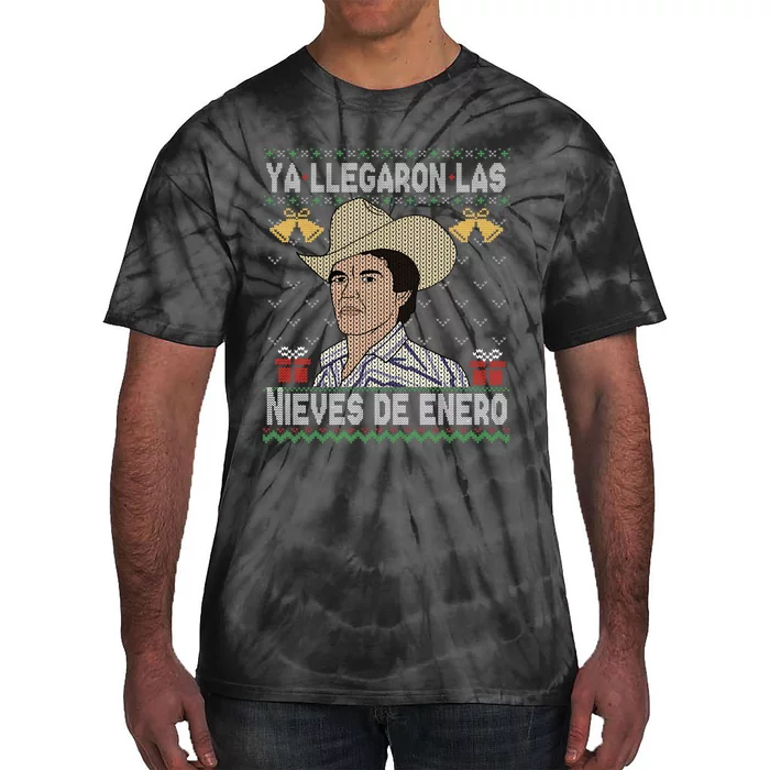 Las Nieves De Enero El Rey Del Corrido Mexican Christmas Tie-Dye T-Shirt