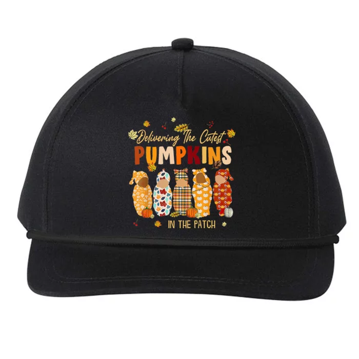 L&D Nurse Delivering The Cutest Pumpkins In The Patch Fall Snapback Five-Panel Rope Hat