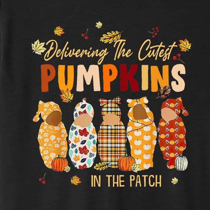 L&D Nurse Delivering The Cutest Pumpkins In The Patch Fall ChromaSoft Performance T-Shirt