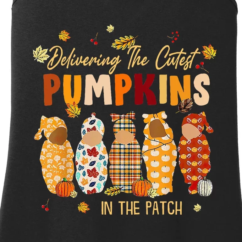 L&D Nurse Delivering The Cutest Pumpkins In The Patch Fall Ladies Essential Tank