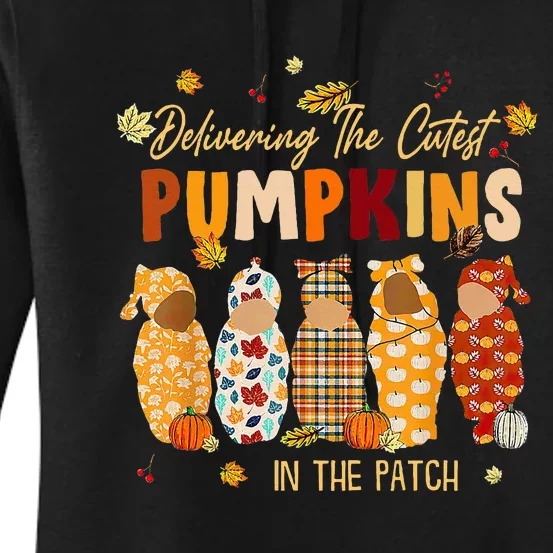 L&D Nurse Delivering The Cutest Pumpkins In The Patch Fall Women's Pullover Hoodie