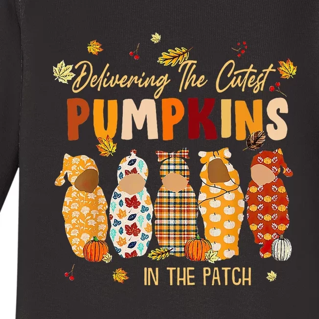 L&D Nurse Delivering The Cutest Pumpkins In The Patch Fall Baby Long Sleeve Bodysuit