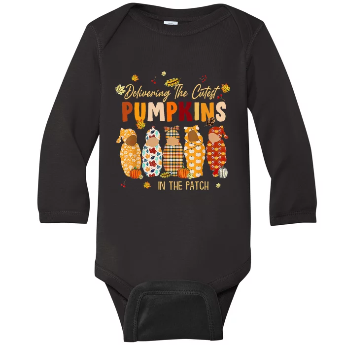 L&D Nurse Delivering The Cutest Pumpkins In The Patch Fall Baby Long Sleeve Bodysuit