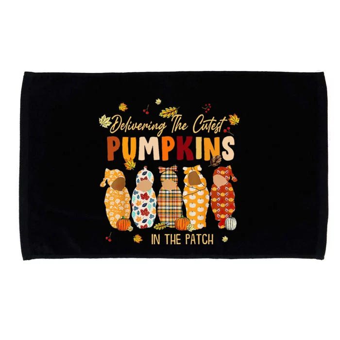 L&D Nurse Delivering The Cutest Pumpkins In The Patch Fall Microfiber Hand Towel