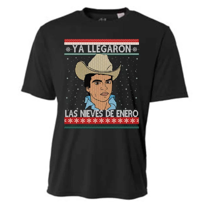 Las Nieves De Enero El Rey Del Corrido Mexican Christmas Cooling Performance Crew T-Shirt