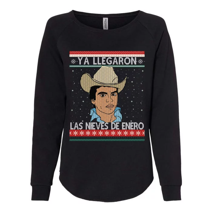 Las Nieves De Enero El Rey Del Corrido Mexican Christmas Womens California Wash Sweatshirt