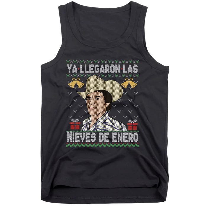 Las nieves de Enero El Rey del Corrido Mexican Christmas Tank Top