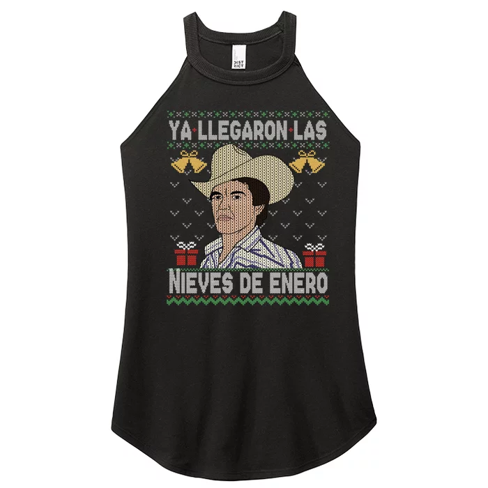 Las nieves de Enero El Rey del Corrido Mexican Christmas Women’s Perfect Tri Rocker Tank