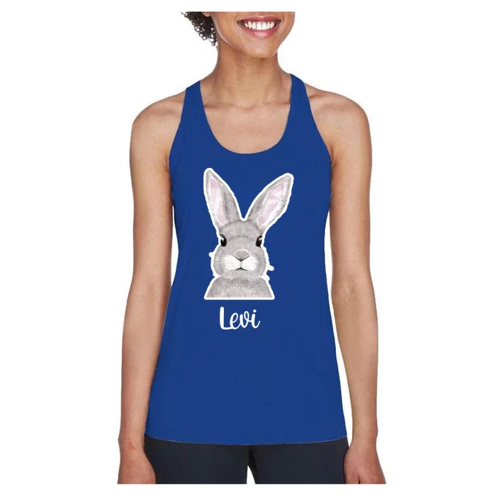 Levi Name Easter Bunny Custom Name Good Friday Gift Women's Racerback Tank