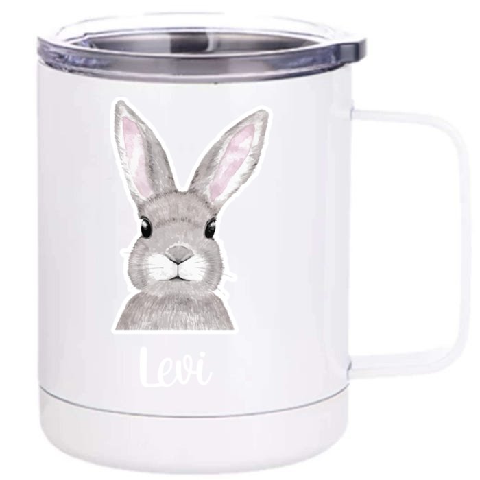 Levi Name Easter Bunny Custom Name Good Friday Gift Front & Back 12oz Stainless Steel Tumbler Cup