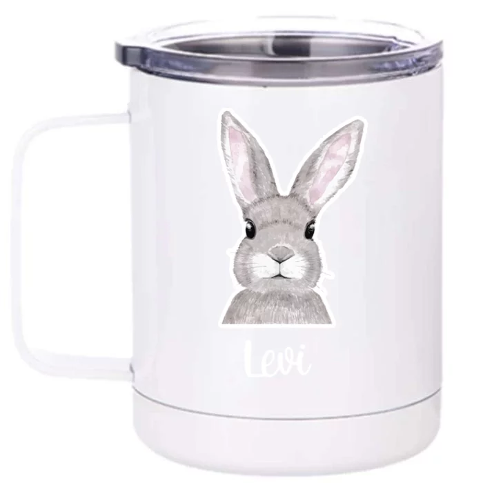 Levi Name Easter Bunny Custom Name Good Friday Gift Front & Back 12oz Stainless Steel Tumbler Cup