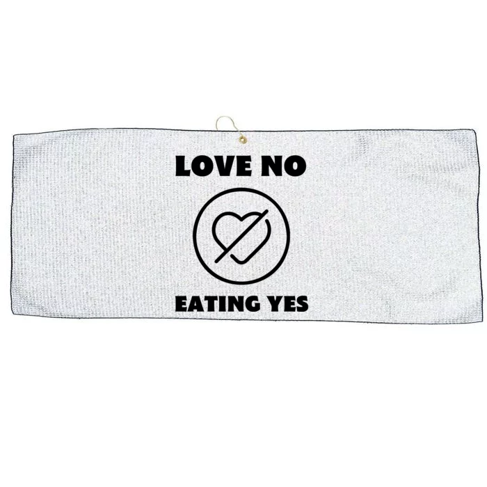 Love No Eating Yes Heart Large Microfiber Waffle Golf Towel