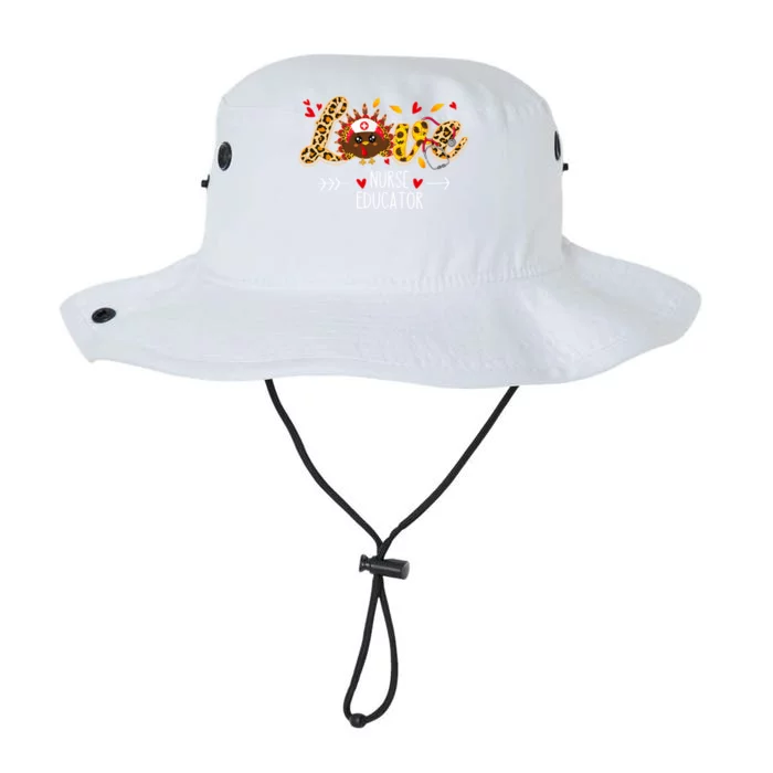 Love Nurse Educator Leopard Sunflower Thanksgiving Turkey Gift Legacy Cool Fit Booney Bucket Hat