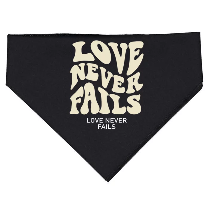 Love Never Fails Gift USA-Made Doggie Bandana