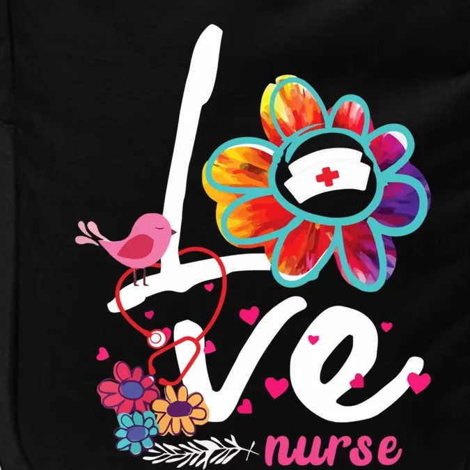 Love Nurse Flower Meaningful Gift Impact Tech Backpack