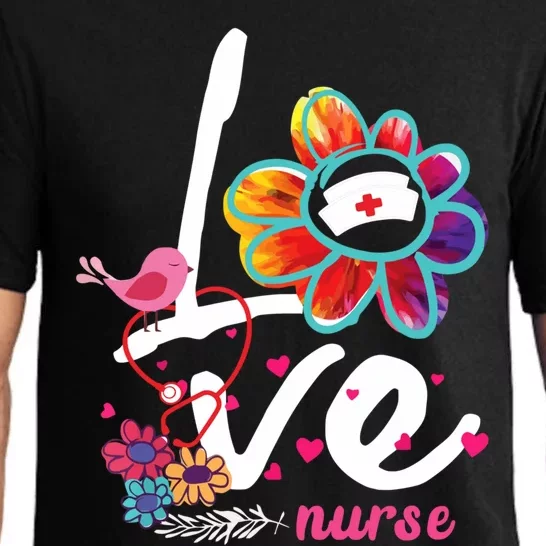 Love Nurse Flower Meaningful Gift Pajama Set