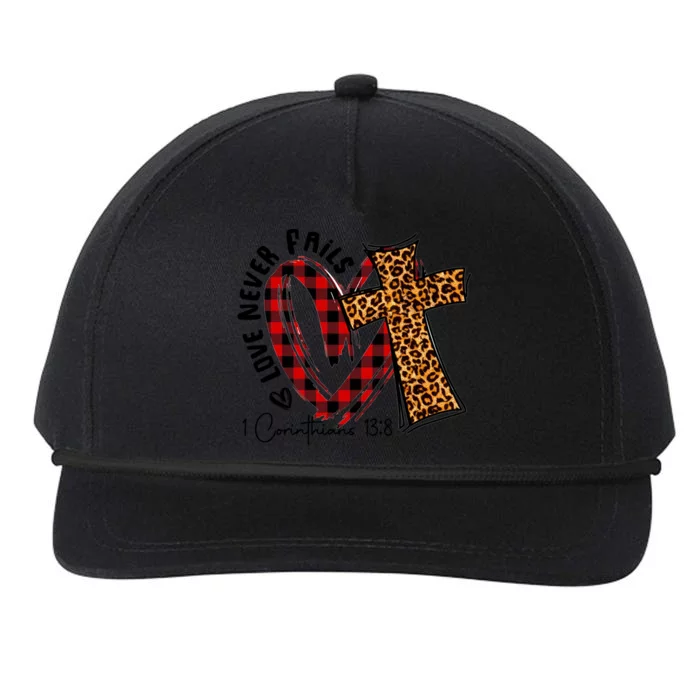 Love Never Fails 1 Corinthians 13 8 Bible Verse Christian Great Gift Snapback Five-Panel Rope Hat