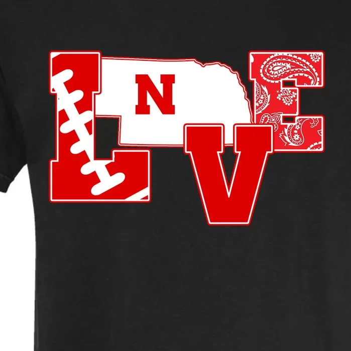 Love Nebraska Football Garment-Dyed Heavyweight T-Shirt