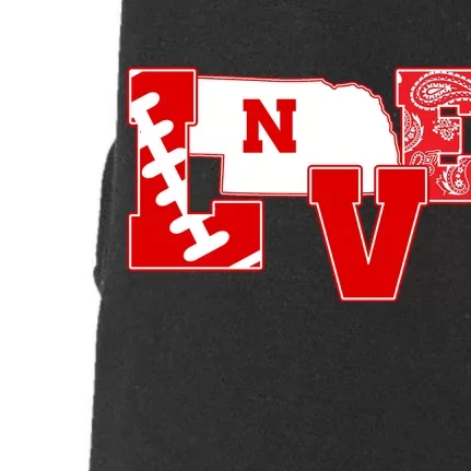 Love Nebraska Football Doggie 3-End Fleece Hoodie