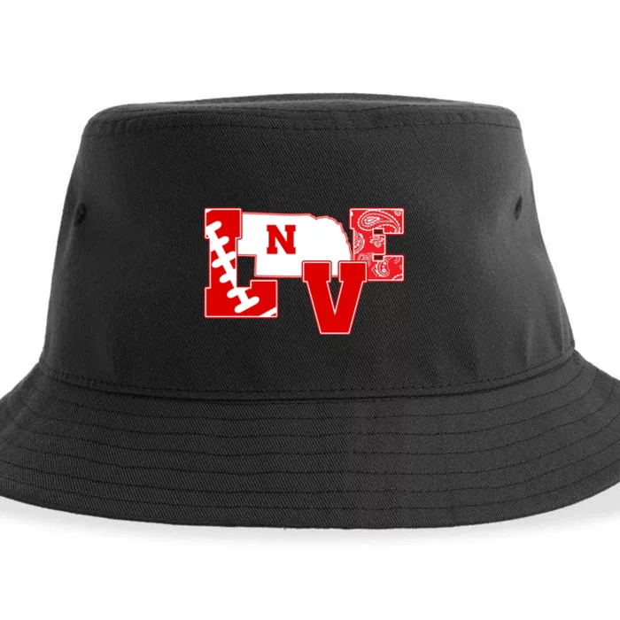 Love Nebraska Football Sustainable Bucket Hat