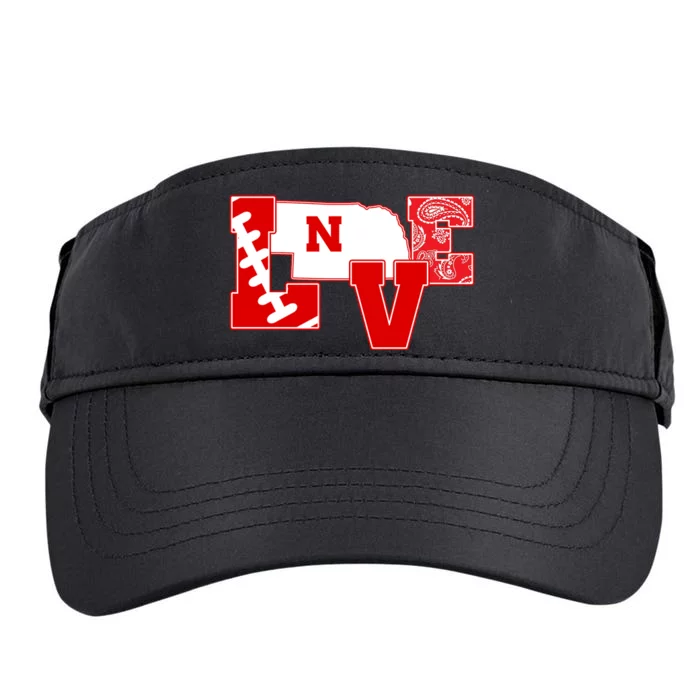 Love Nebraska Football Adult Drive Performance Visor