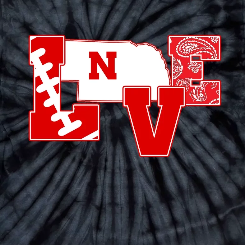 Love Nebraska Football Tie-Dye T-Shirt