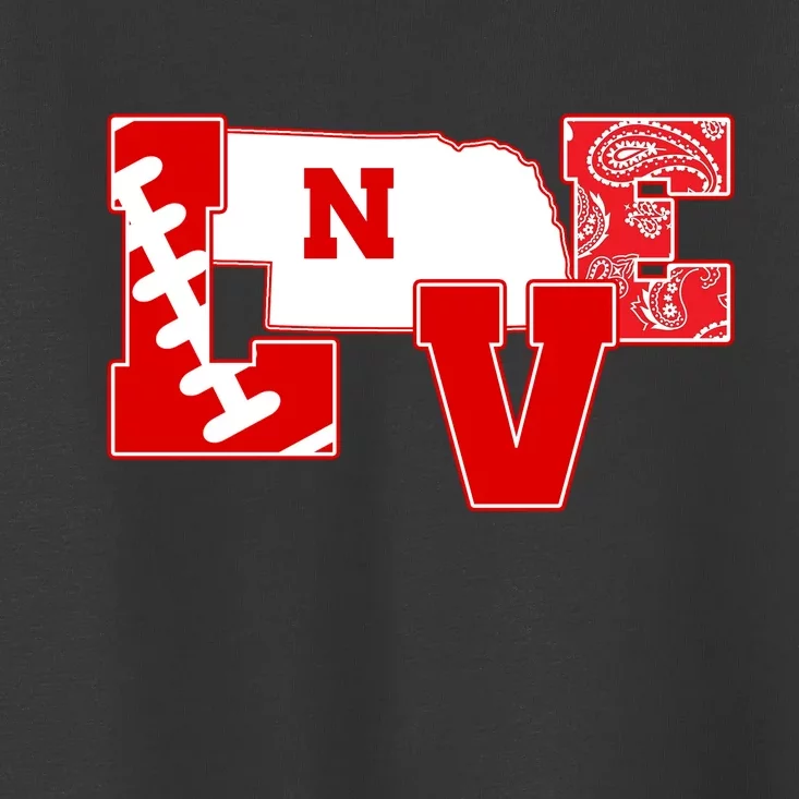 Love Nebraska Football Toddler T-Shirt