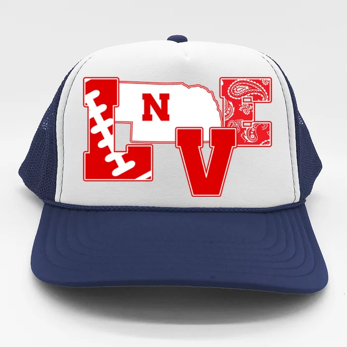 Love Nebraska Football Trucker Hat