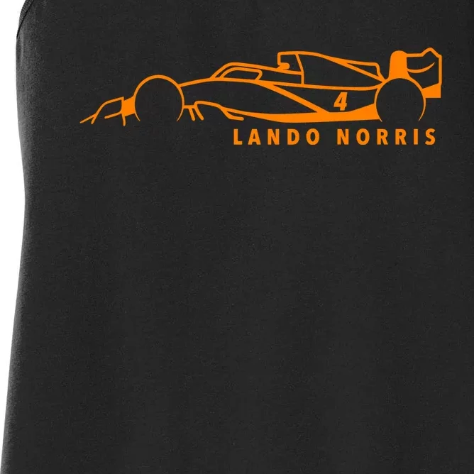 Lando Norris F1 Racing Driver Women's Racerback Tank