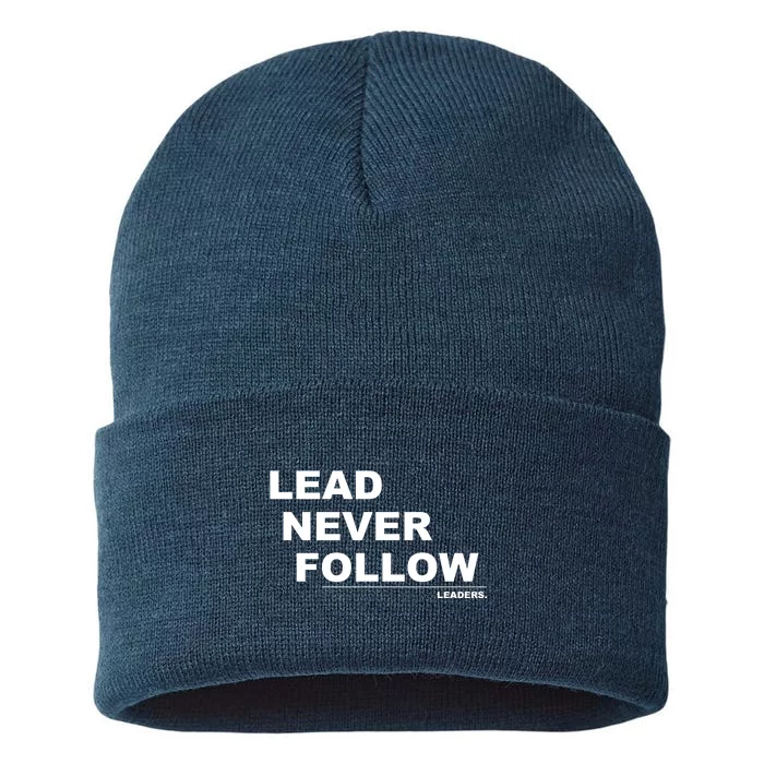 Lead Never Follow Sustainable Knit Beanie