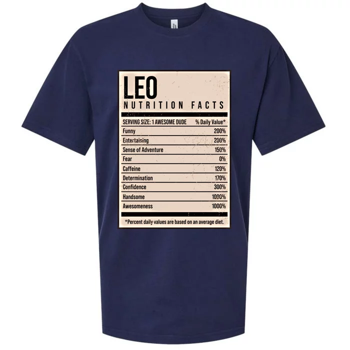 Leo Nutrition Facts Funny Name Humor Nickname Personalized Gift Sueded Cloud Jersey T-Shirt