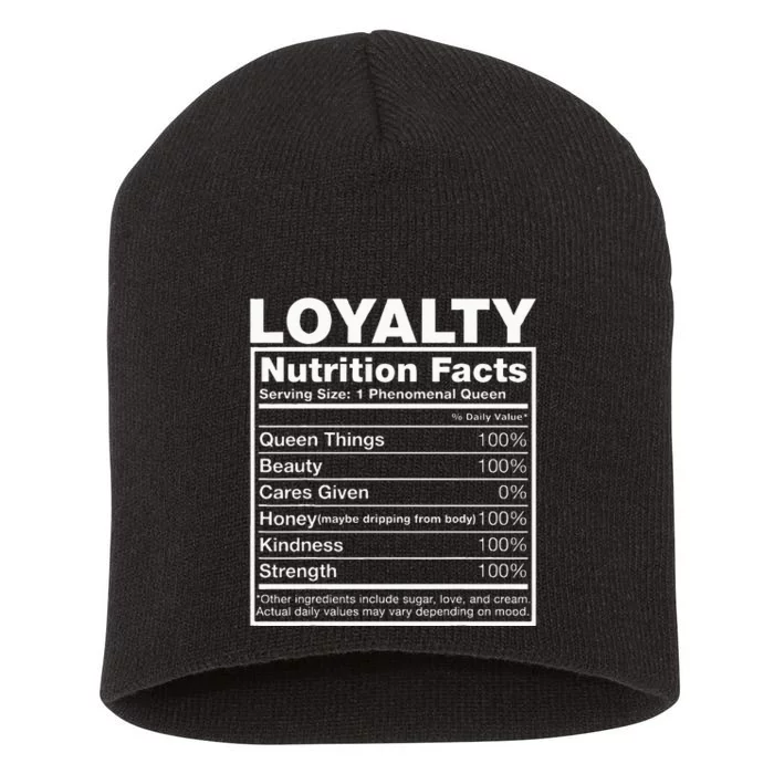 Loyalty Nutrition Facts Loyalty Name Birthday Short Acrylic Beanie