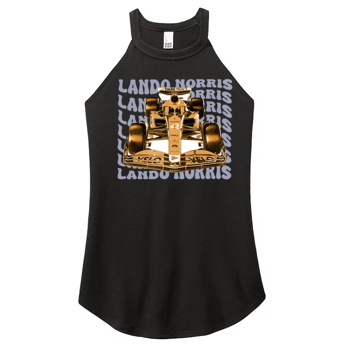 Lando Norris Formula One F1 Lando Norris And Car Women’s Perfect Tri Rocker Tank