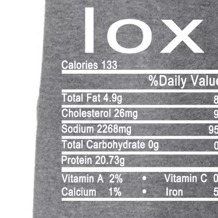 Lox Nutrition Facts Label Doggie 3-End Fleece Hoodie