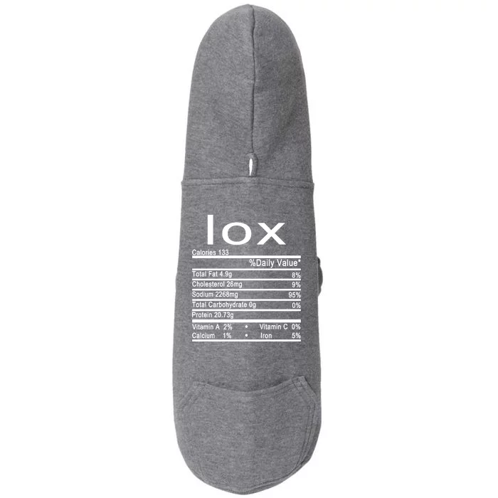 Lox Nutrition Facts Label Doggie 3-End Fleece Hoodie